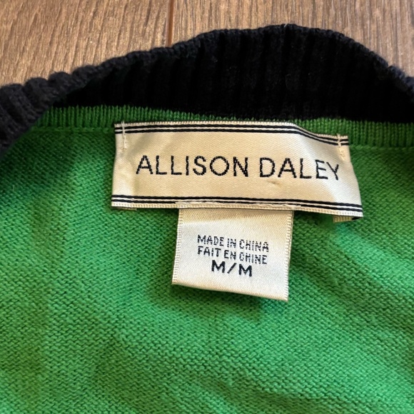Allison Daley Green Colour Block Cardigan Size M - Picture 4 of 7